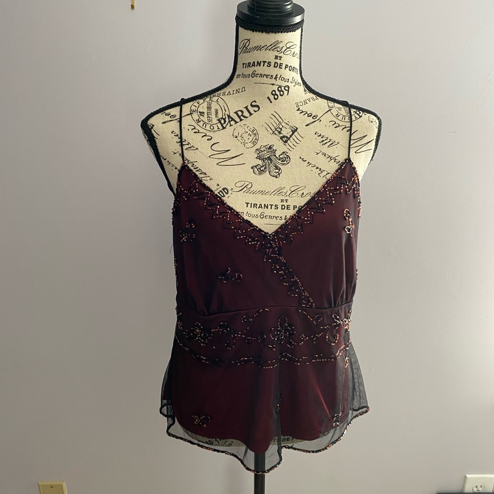 Sequin and mesh tank